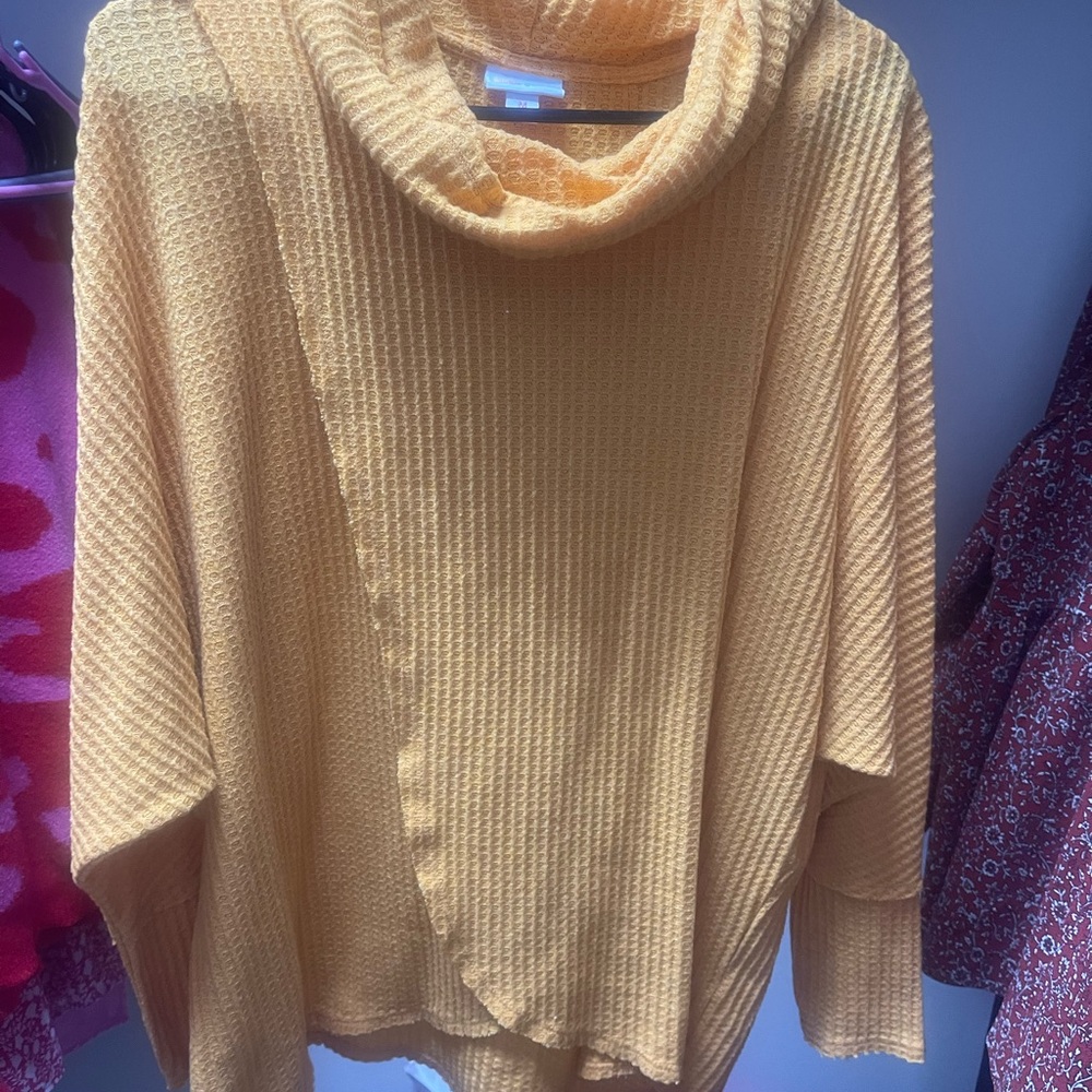 LuLaRoe Golden Cowl Neck Sweater
